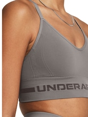 Under Armour Grey Seamless Low Long Bra - Image 7 of 8