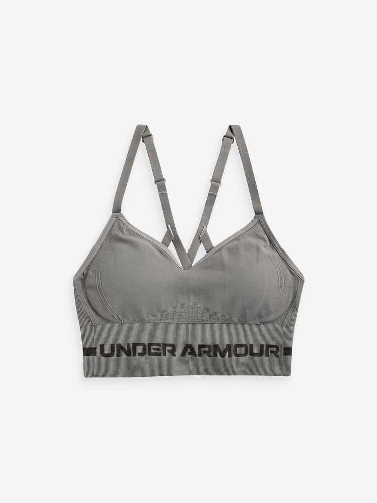 Under Armour Grey Seamless Low Long Bra - Image 8 of 8 Under Armour Grey Seamless Low Long Bra - Image 8 of 8