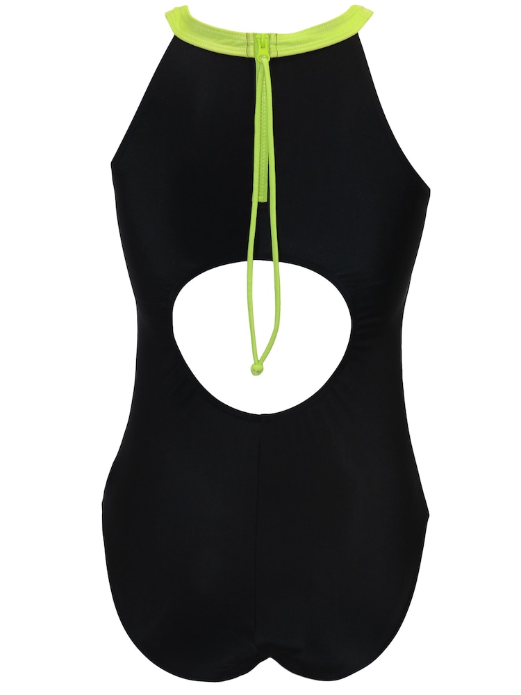 Pour Moi Black Energy Chlorine Resistant High Leg Swimsuit - Image 4 of 4
