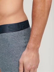Superdry Navy Marl/Grey Marl Boxer Shorts 3 Pack - Image 4 of 6