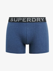 Superdry Navy Marl/Grey Marl Boxer Shorts 3 Pack - Image 6 of 6