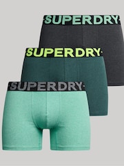 Superdry Green Boxer Shorts 3 Pack - Image 2 of 7