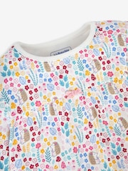JoJo Maman Bébé Cream 2-Pack Hedgehog Jersey Pyjamas - Image 7 of 10