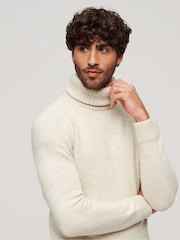 Superdry Cream The Merchant Store Roll Neck Jumper - Image 3 of 3
