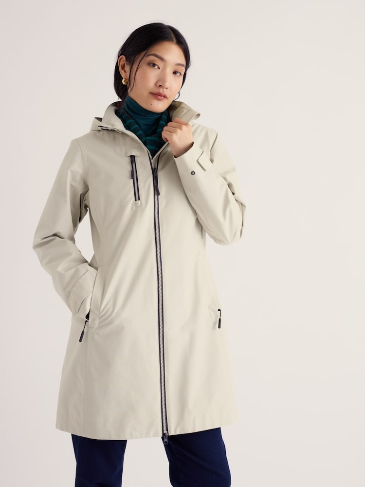 Seasalt Cornwall Mid Natural Petite Coverack Waterproof Coat - Image 1 of 5 Seasalt Cornwall Mid Natural Petite Coverack Waterproof Coat - Image 1 of 5