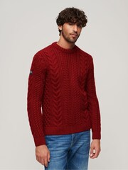 Superdry Red Jacob Crew Jumper - Image 1 of 6