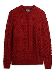 Superdry Red Jacob Crew Jumper - Image 4 of 6