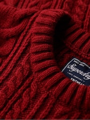 Superdry Red Jacob Crew Jumper - Image 5 of 6