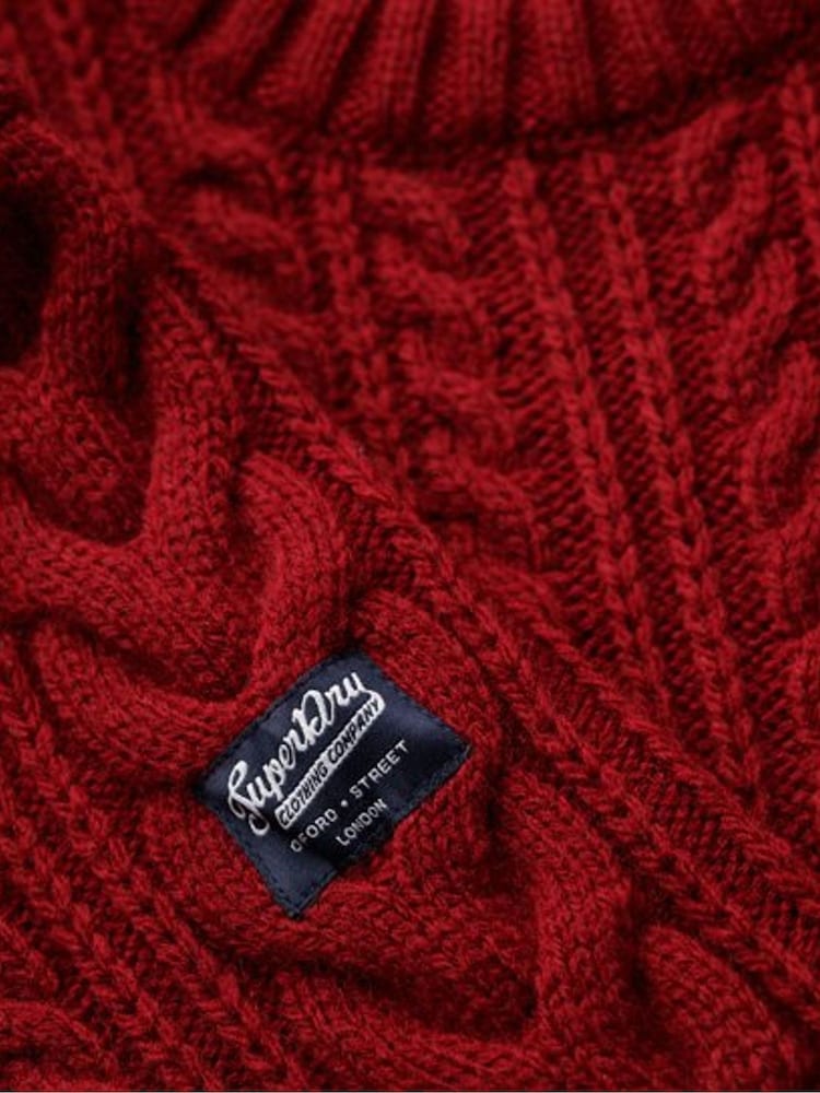 Superdry Red Jacob Crew Jumper - Image 6 of 6