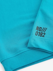 Turquoise Blue Midweight Short Sleeve Crew T-Shirt and Shorts Set (3-16yrs) - Image 4 of 4