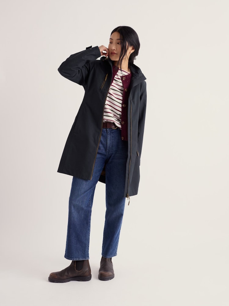 Seasalt Cornwall Dark Blue Petite Coverack Waterproof Coat - Image 1 of 4 Seasalt Cornwall Dark Blue Petite Coverack Waterproof Coat - Image 1 of 4