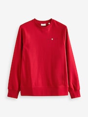 GANT Printed Graphic Crew Neck Black Sweatshirt - Image 1 of 1