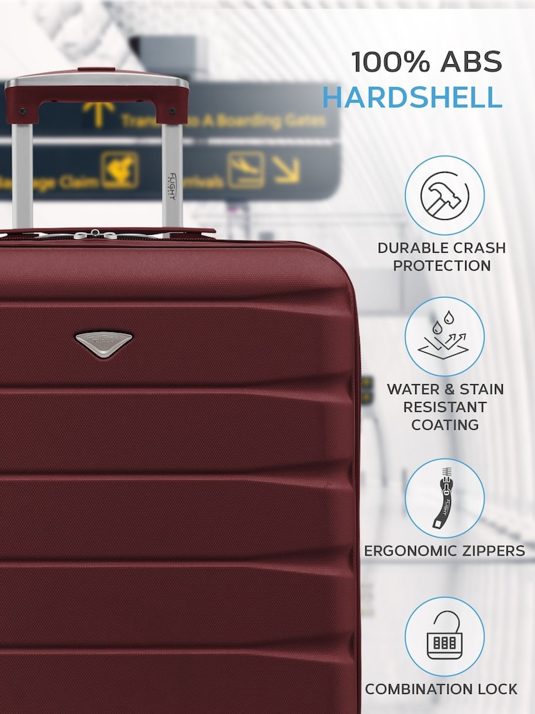Flight Knight 56x45x25cm EasyJet Overhead 4 Wheel ABS Hard Case Cabin Carry On Hand Luggage - Image 4 of 7