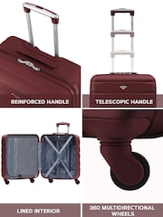 Flight Knight 56x45x25cm EasyJet Overhead 4 Wheel ABS Hard Case Cabin Carry On Hand Luggage - Image 5 of 7