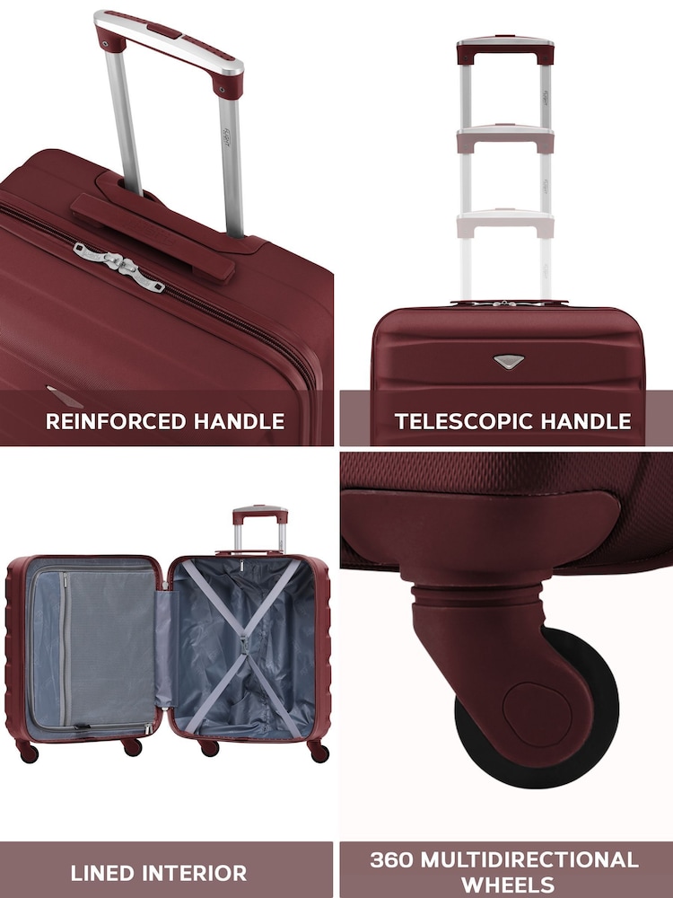 Flight Knight 56x45x25cm EasyJet Overhead 4 Wheel ABS Hard Case Cabin Carry On Hand Luggage - Image 5 of 7