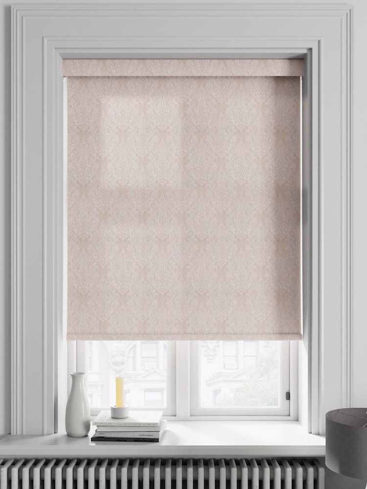 Damask Pink Moselle Made To Measure Roller Blind - Image 1 of 3