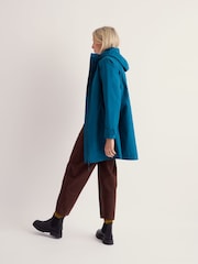 Seasalt Cornwall Teal Blue Petite Coverack Waterproof Coat - Image 3 of 5