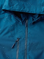 Seasalt Cornwall Teal Blue Petite Coverack Waterproof Coat - Image 5 of 5