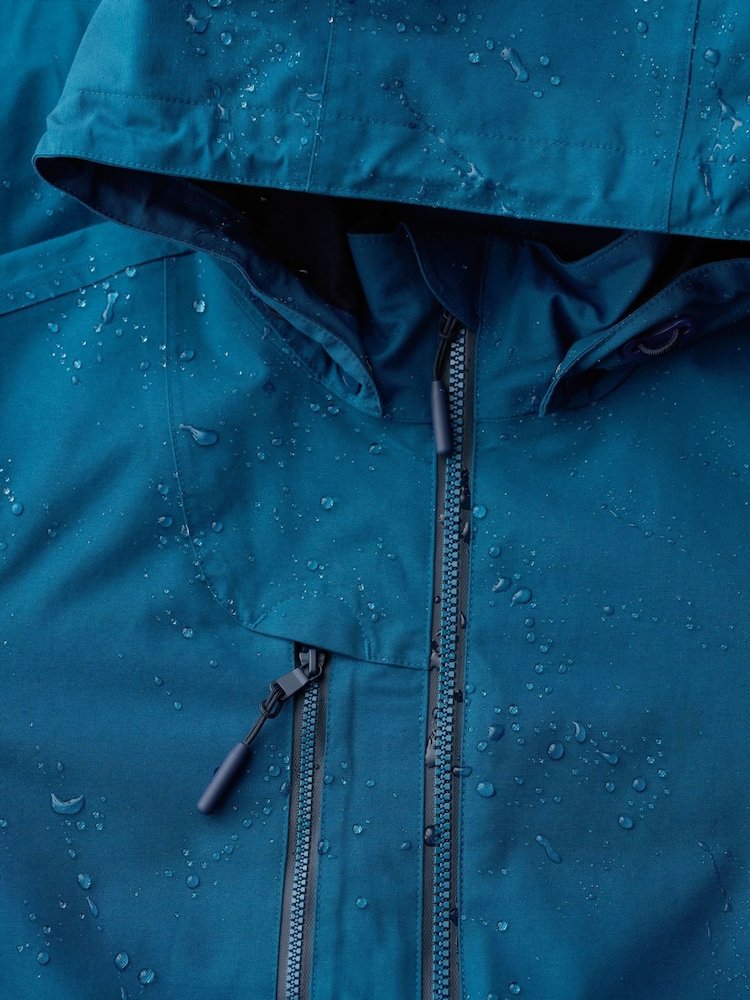 Seasalt Cornwall Teal Blue Petite Coverack Waterproof Coat - Image 5 of 5 Seasalt Cornwall Teal Blue Petite Coverack Waterproof Coat - Image 5 of 5