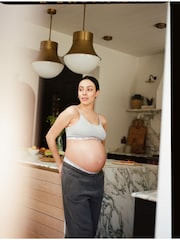 Black/Grey Maternity Nursing Crop Ultimate Comfort Tops 2 Pack - Image 2 of 11