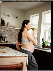 Black/Grey Maternity Nursing Crop Ultimate Comfort Tops 2 Pack - Image 3 of 11