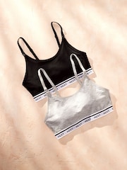 Black/Grey Maternity Nursing Crop Ultimate Comfort Tops 2 Pack - Image 8 of 11