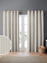 Emily Bond Grey Oscar Stripe Made to Measure Curtains - Image 1 of 9