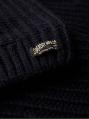 Superdry Blue Chunky Knit Henley Jumper - Image 5 of 6