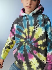 Multi/Black Tie Dye Hoodie (3-16yrs) - Image 1 of 7