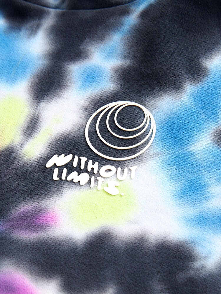 Bunt/Schwarz - Kapuzensweatshirt in Batikoptik (3-16 Jahre) - Bild 12 von 12