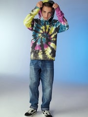 Multi/Black Tie Dye Hoodie (3-16yrs) - Image 2 of 7