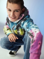 Multi/Black Tie Dye Hoodie (3-16yrs) - Image 3 of 7