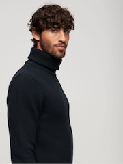 Superdry Blue The Merchant Store - Roll Neck Jumper - Image 2 of 6
