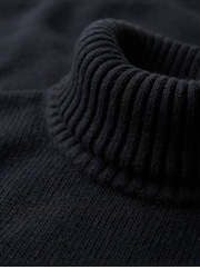 Superdry Blue The Merchant Store - Roll Neck Jumper - Image 6 of 6