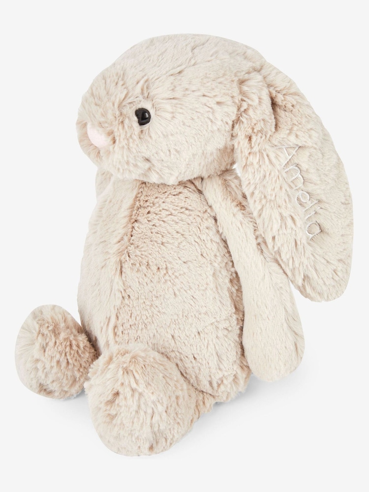 Jellycat Beige Personalised Jellycat Bashful Bunny Soft Toy - Image 1 of 1
