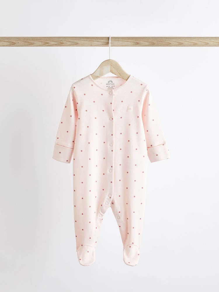 Pink Baby Sleepsuits 5 Pack (0-2yrs) - Image 7 of 14