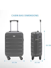 Flight Knight 55x35x20cm 4 Wheel ABS Hard Case Cabin Carry On Hand Luggage - Image 2 of 7
