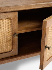 Clarke and Clarke Cane and Mango Wood Aspley TV Unit - Image 4 of 8