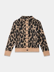 Mint Velvet Natural Leopard Print Knit Cardigan - Image 7 of 8