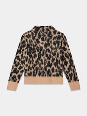 Mint Velvet Natural Leopard Print Knit Cardigan - Image 8 of 8