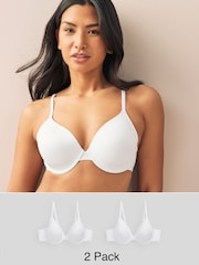 White 2 Pack Light Pad Full Cup Smoothing Ultimate Comfort T-Shirt Bra A-E - Image 1 of 8