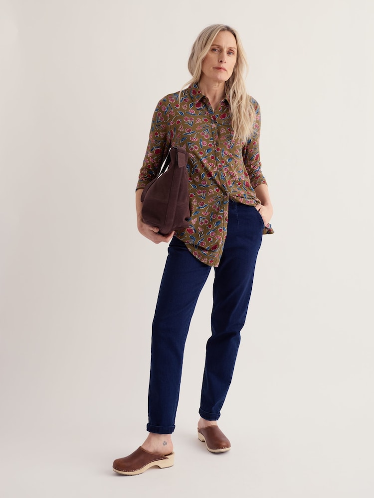 Seasalt Cornwall Green 3/4 Dove Plant Tunic - Image 2 of 5 Seasalt Cornwall Green 3/4 Dove Plant Tunic - Image 2 of 5