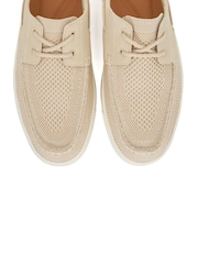 Dune London Cream Blaizerss Knit Boat Shoes - Image 5 of 6