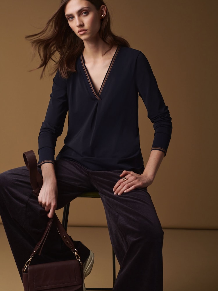 Charcoal Grey Premium Cord Wide Leg Trousers - Image 2 of 10