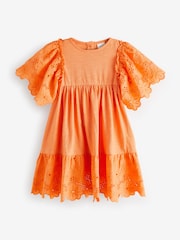 Orange Broderie Dress (3mths-7yrs) - Image 4 of 5