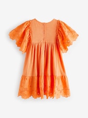Orange Broderie Dress (3mths-7yrs) - Image 5 of 5