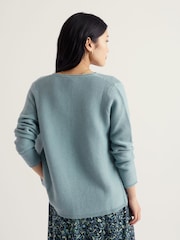 Seasalt Cornwall Blue Makers Cardigan - Image 3 of 5