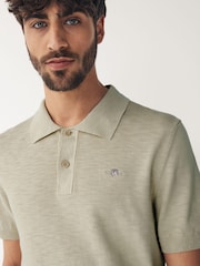 GANT Green Cotton Flamme Polo Shirt - Image 4 of 6