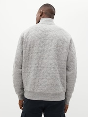 Grey Quilted Sweatshirt Hoodie - Image 3 of 8