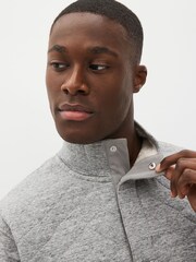 Grey Quilted Sweatshirt Hoodie - Image 4 of 8